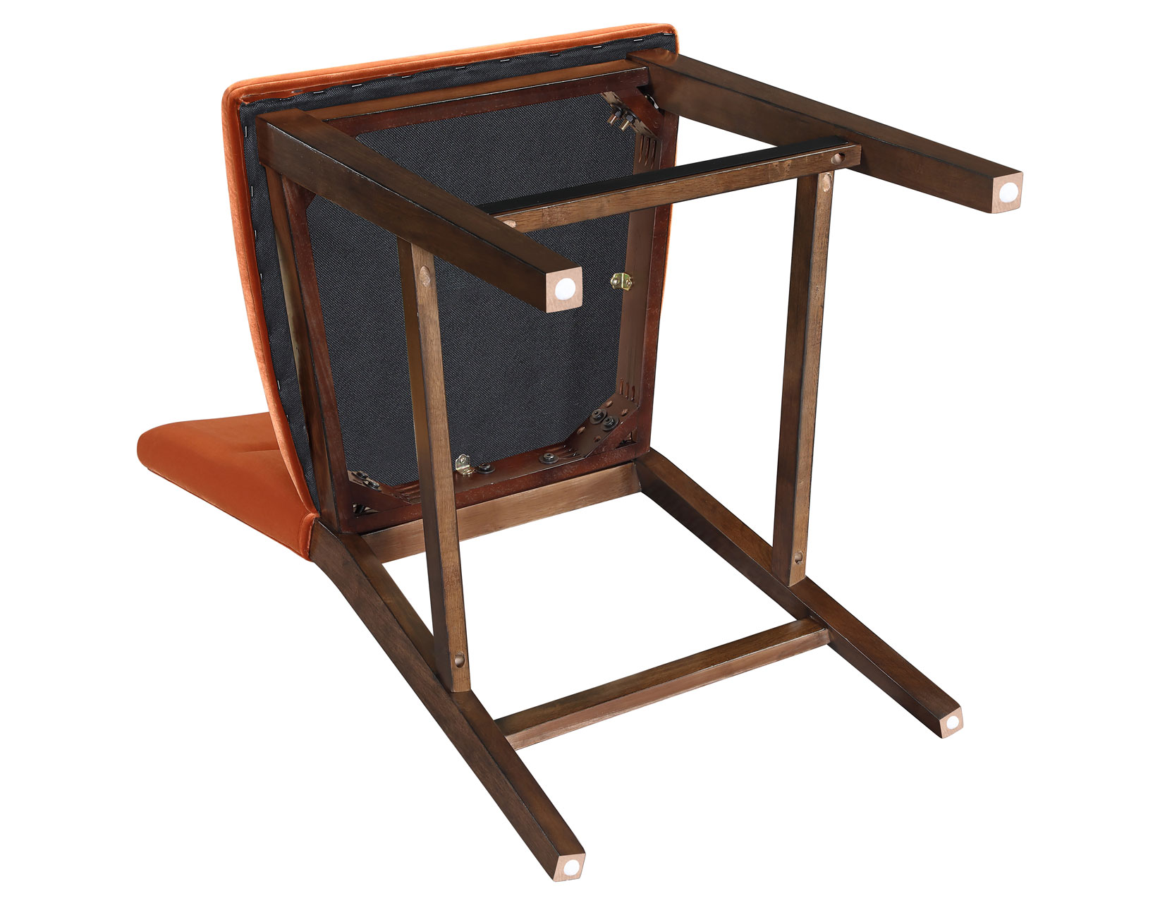 Zen 24" Counter Chair, Orange Velvet - Image 7