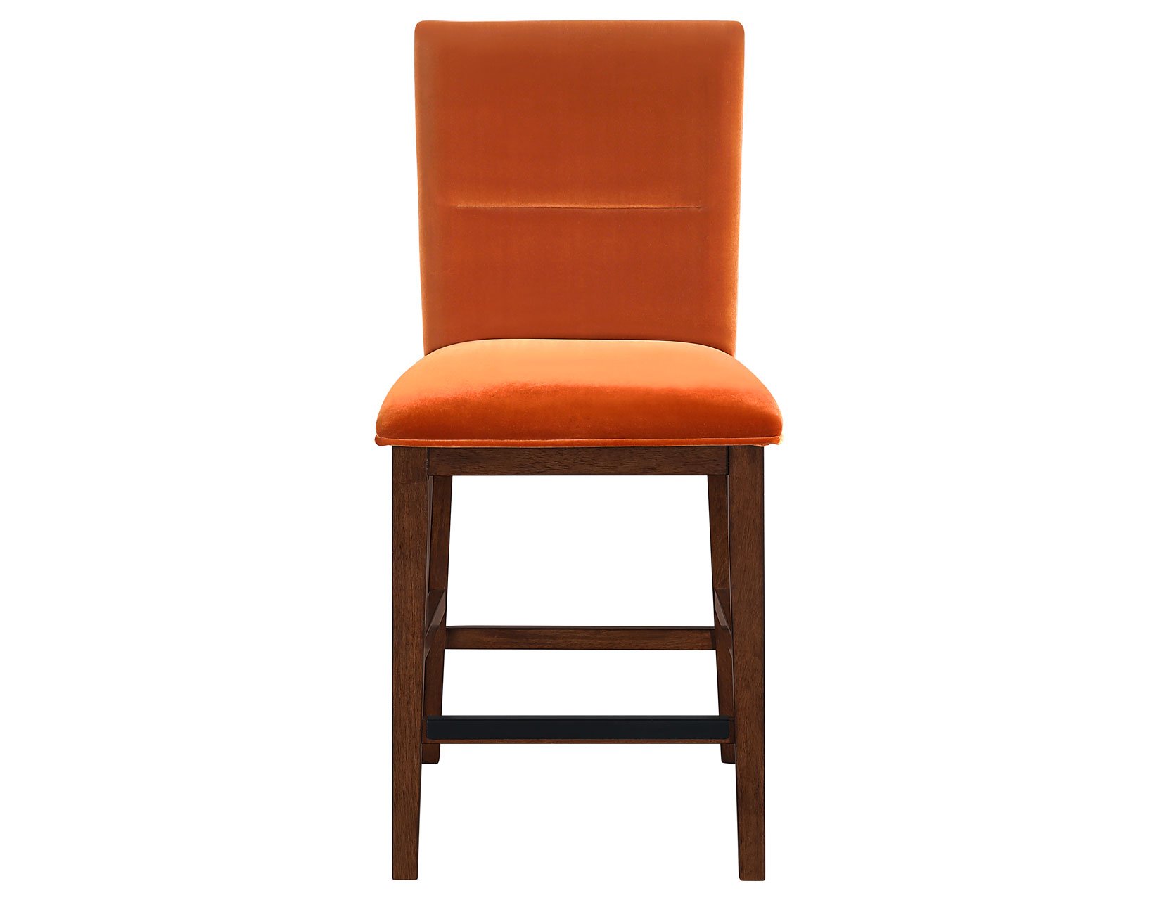 Zen 24" Counter Chair, Orange Velvet - Image 2