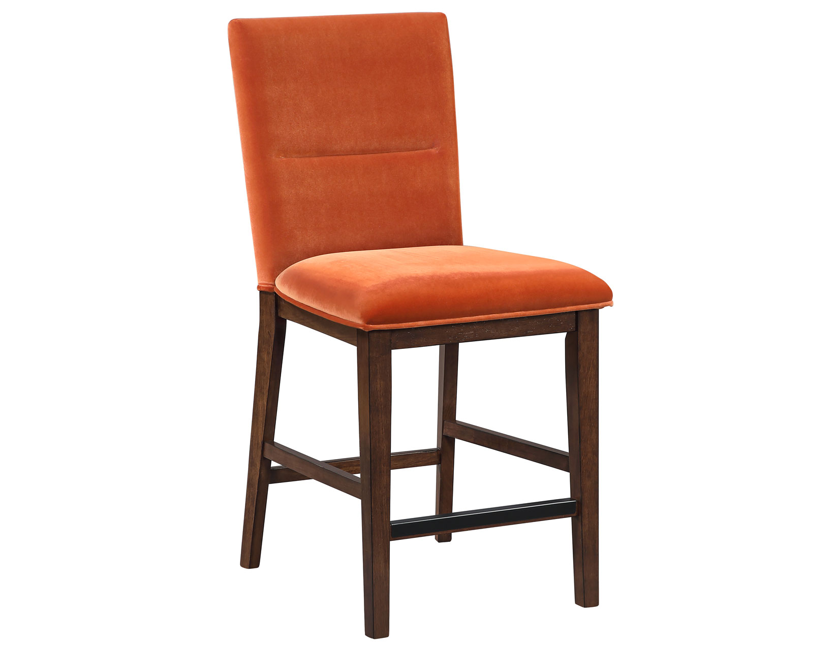 Zen 24" Counter Chair, Orange Velvet - Image 3