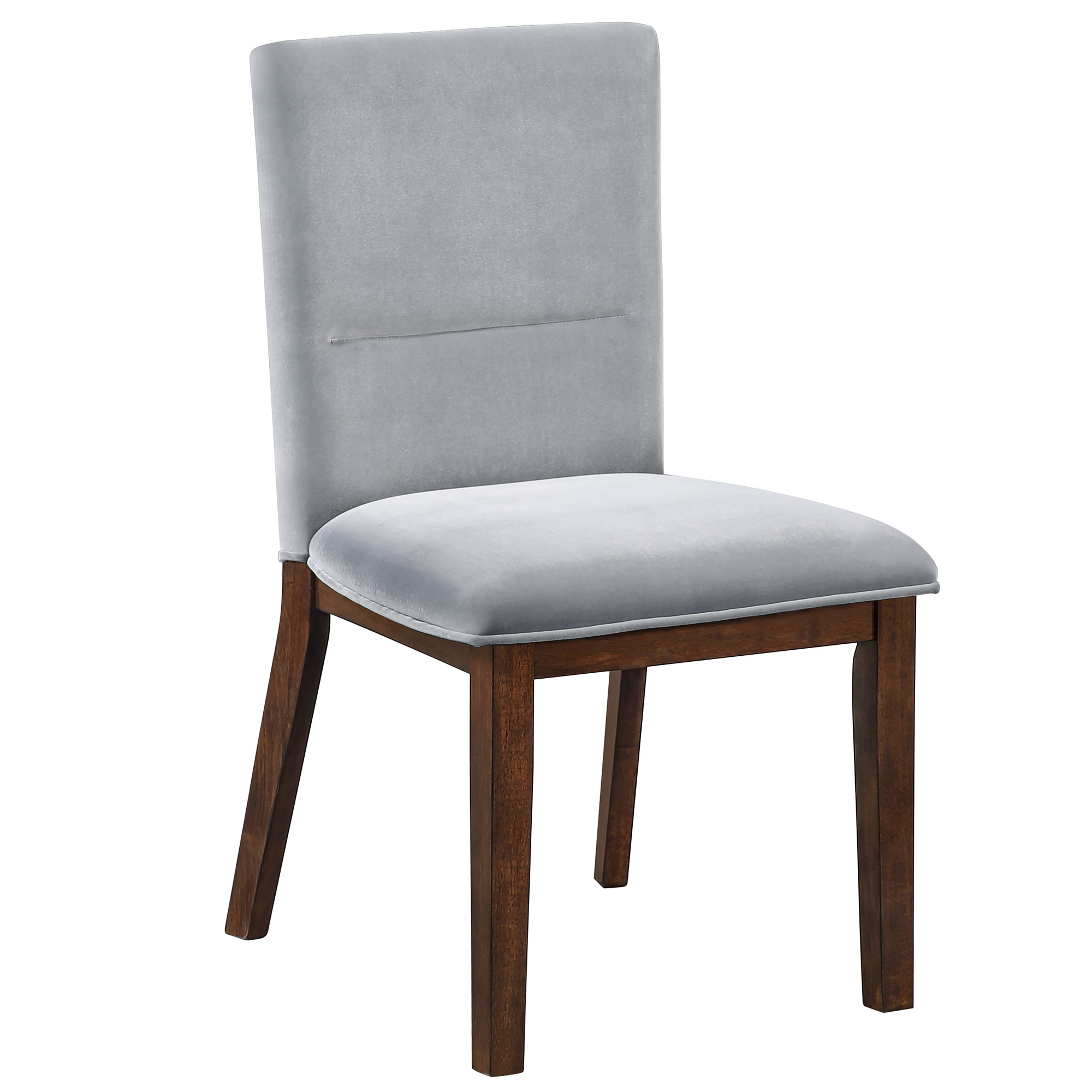 ZEN 5-PIECE GLASS TOP DINING SET, GRAY VELVET CHAIRS - Image 5