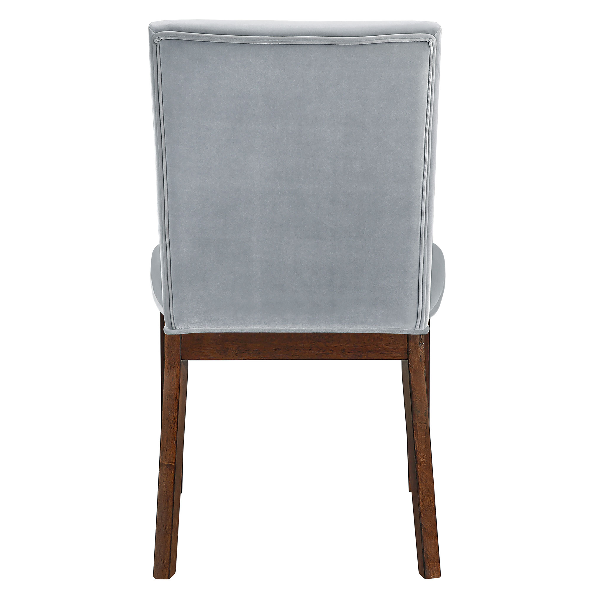 ZEN 5-PIECE GLASS TOP DINING SET, GRAY VELVET CHAIRS - Image 3