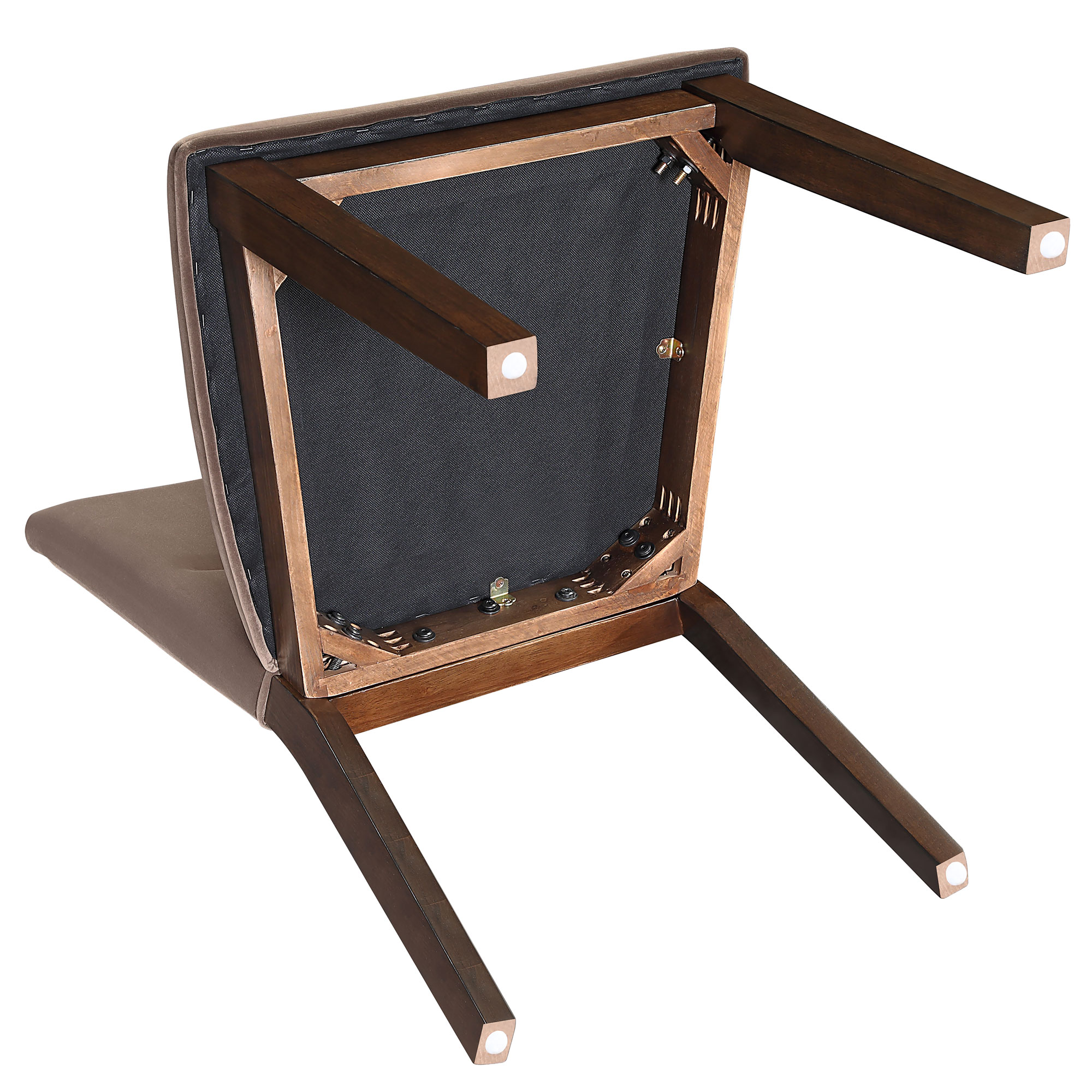 ZEN SIDE CHAIR, BROWN VELVET - Image 7