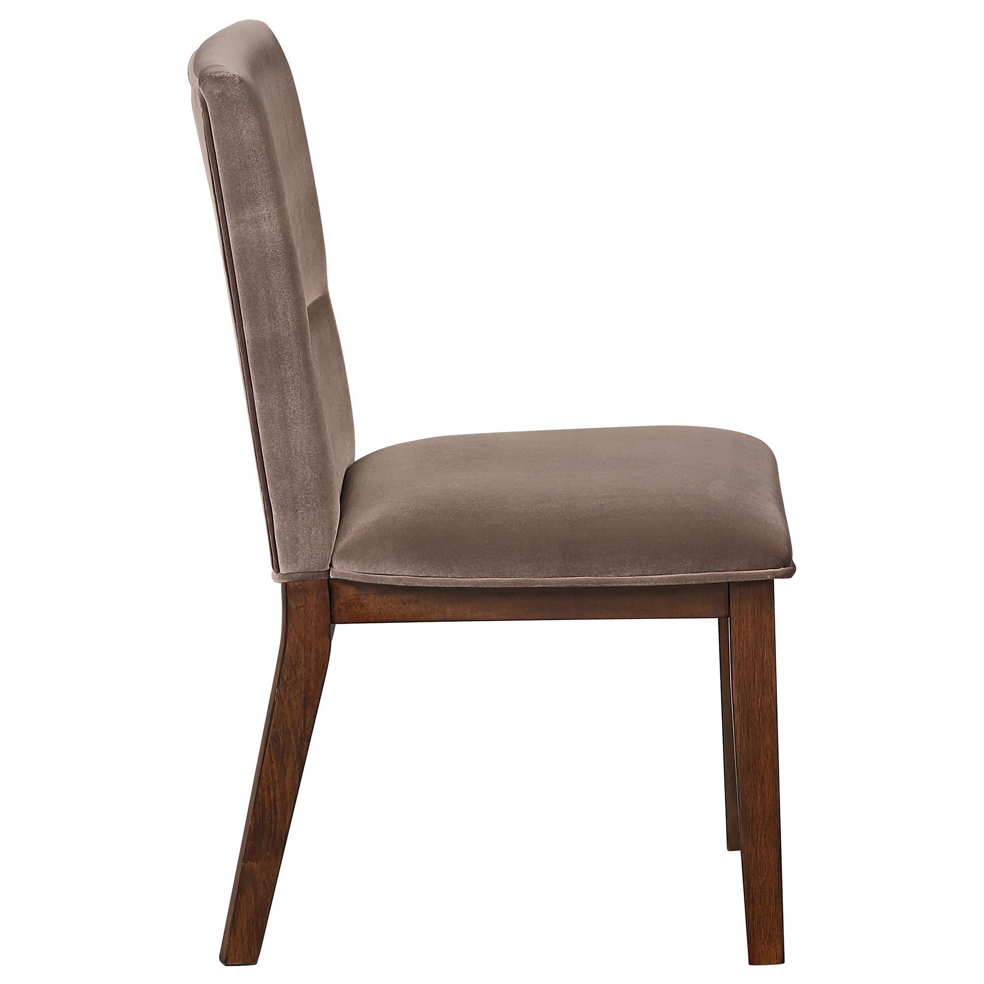ZEN SIDE CHAIR, BROWN VELVET - Image 3