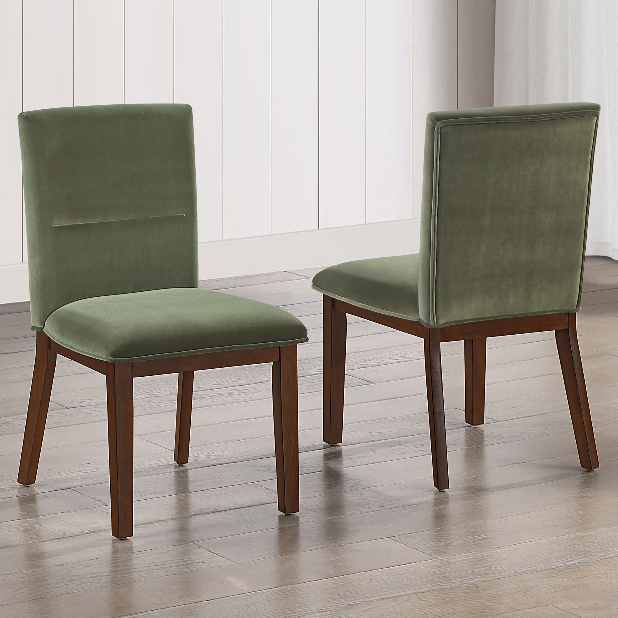 ZEN SIDE CHAIR, GREEN VELVET