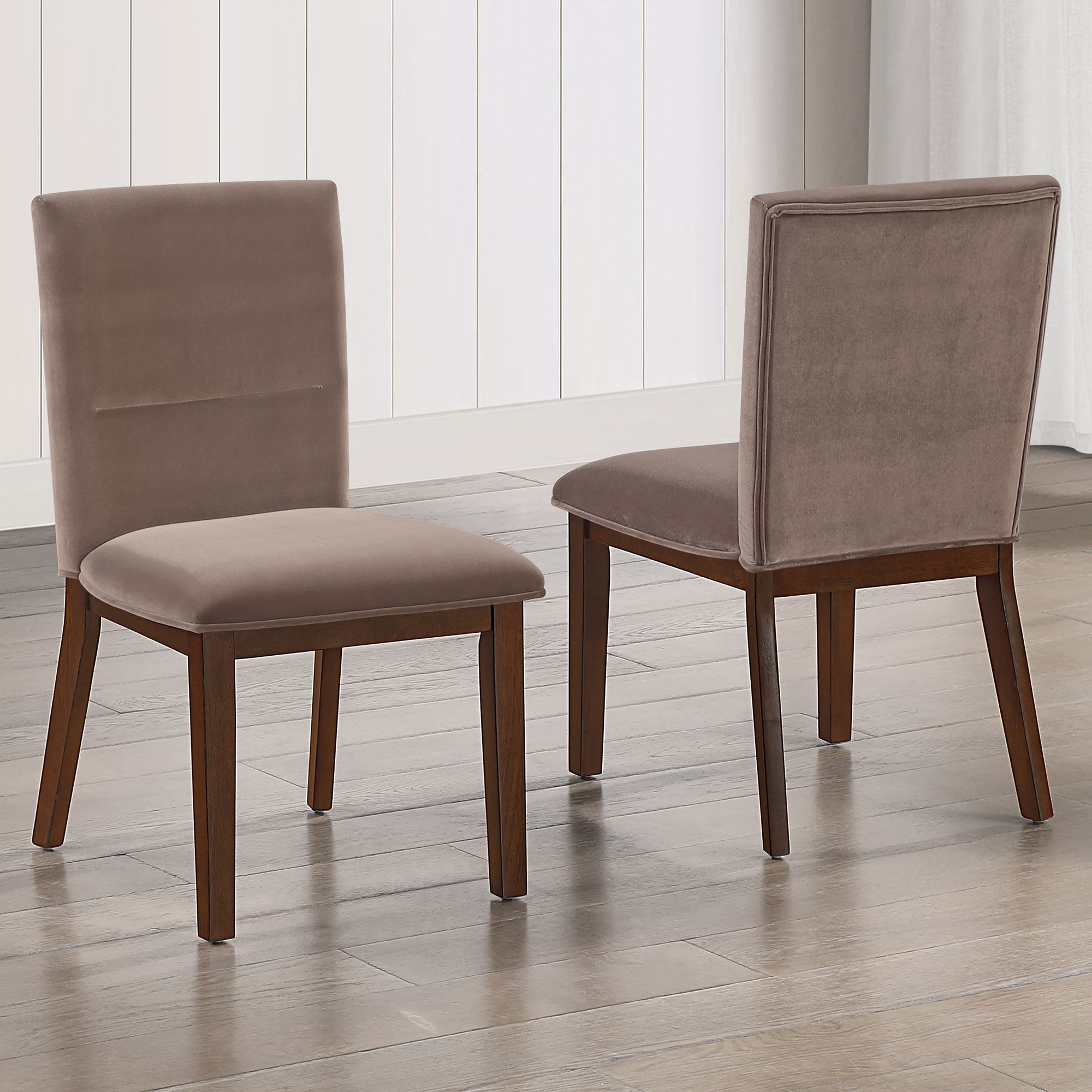 ZEN SIDE CHAIR, BROWN VELVET