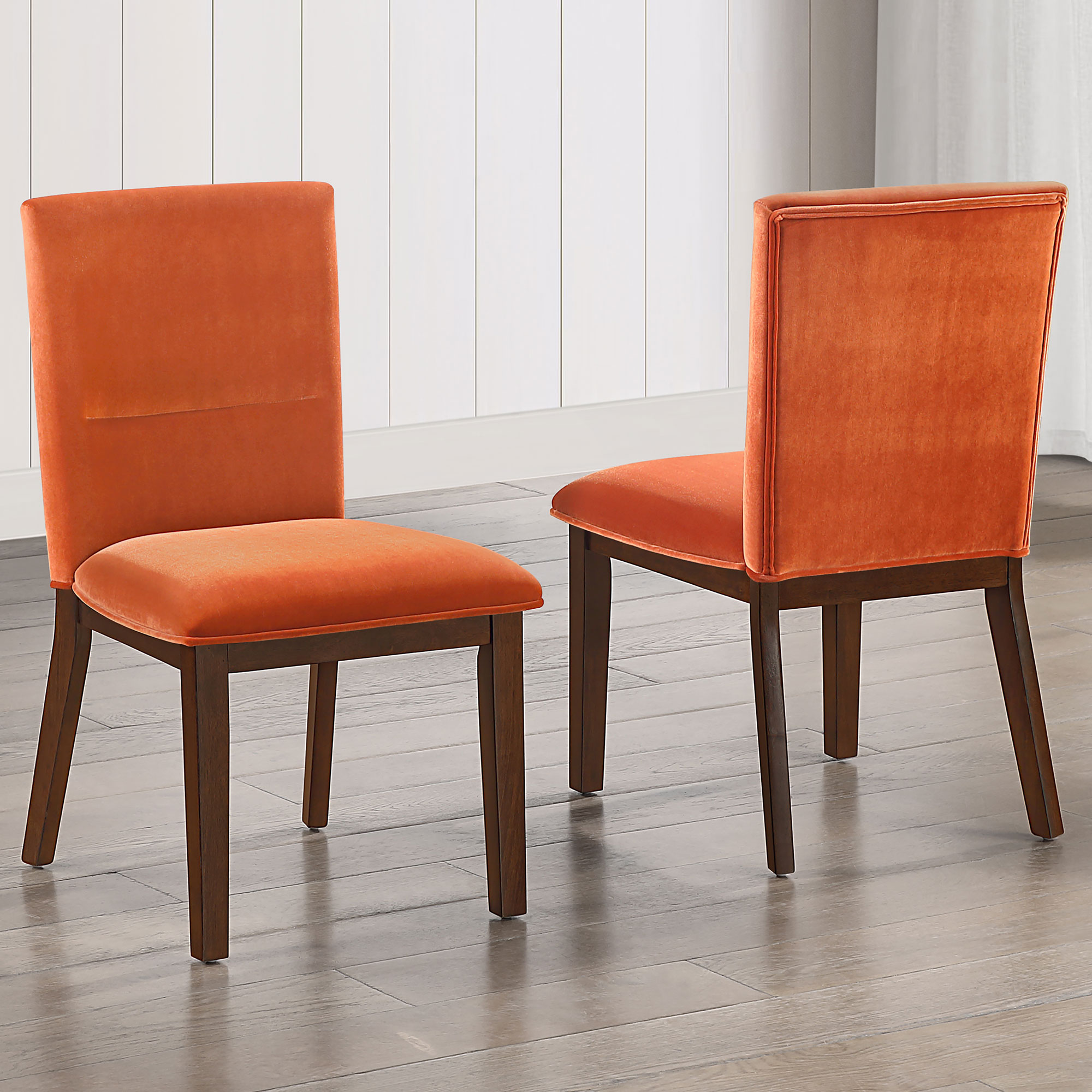 Zen Side Chair, Orange Velvet