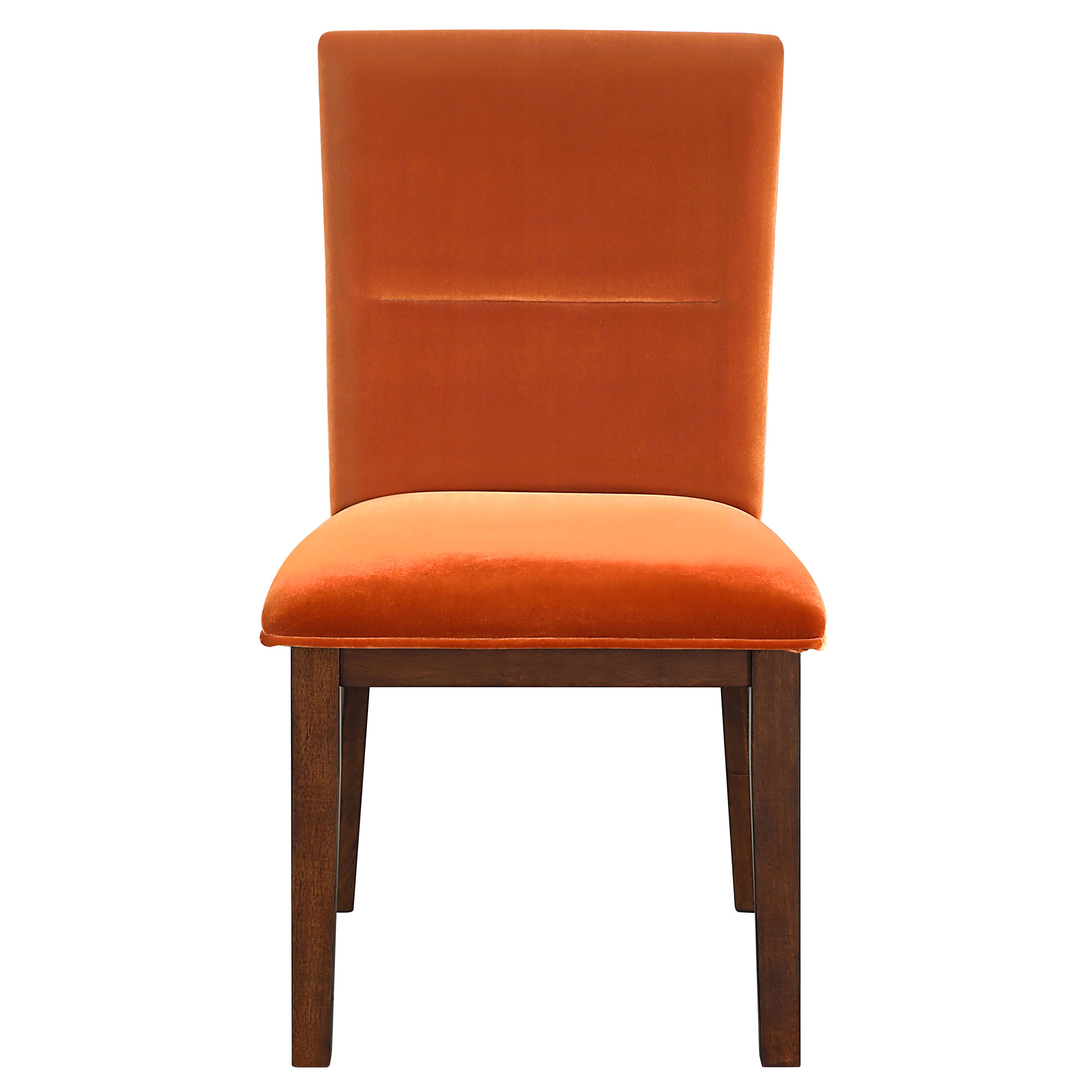 Zen 5-Piece Glass Top Dining Set, Orange Velvet Chairs - Image 10