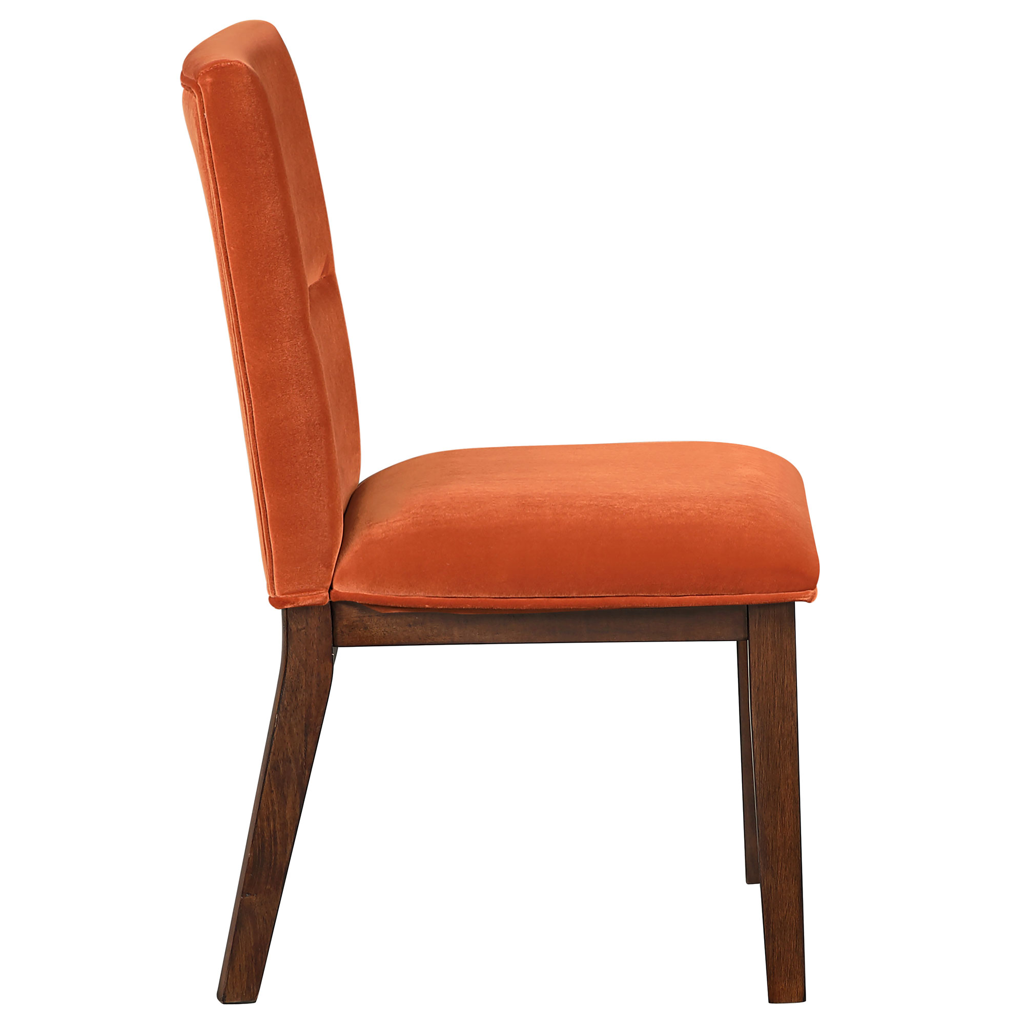Zen 5-Piece Glass Top Dining Set, Orange Velvet Chairs - Image 12