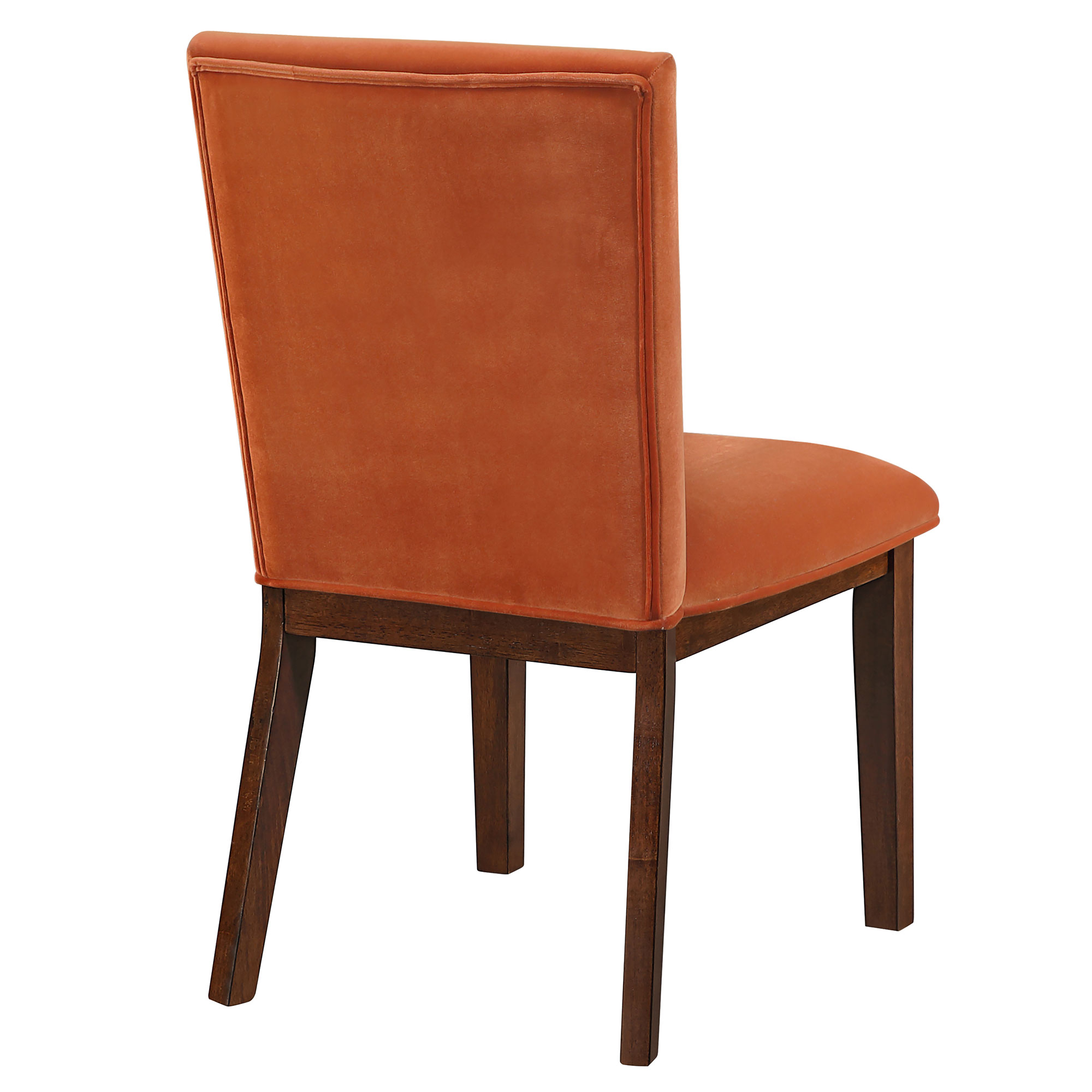 Zen 5-Piece Glass Top Dining Set, Orange Velvet Chairs - Image 13