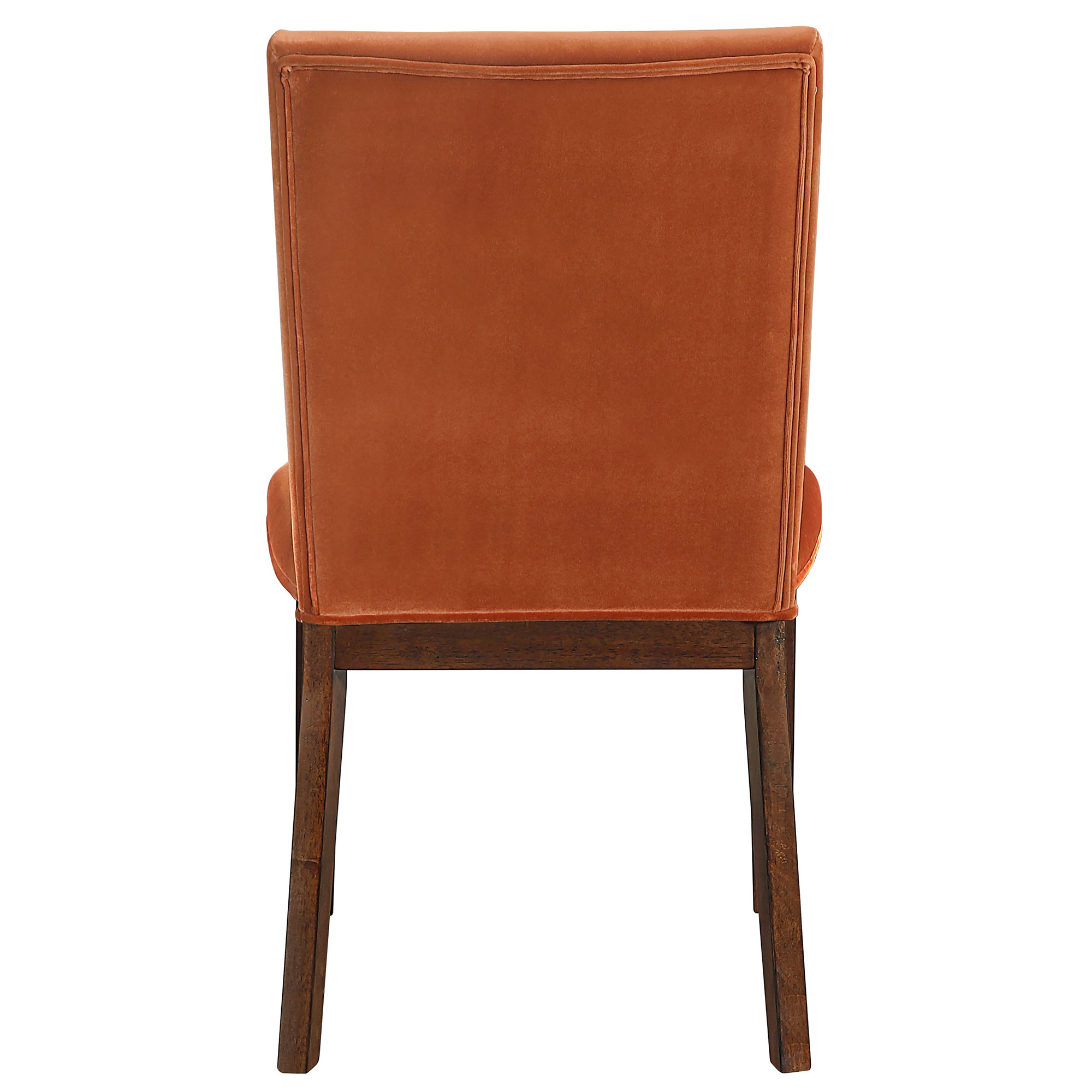 Zen 5-Piece Glass Top Dining Set, Orange Velvet Chairs - Image 14