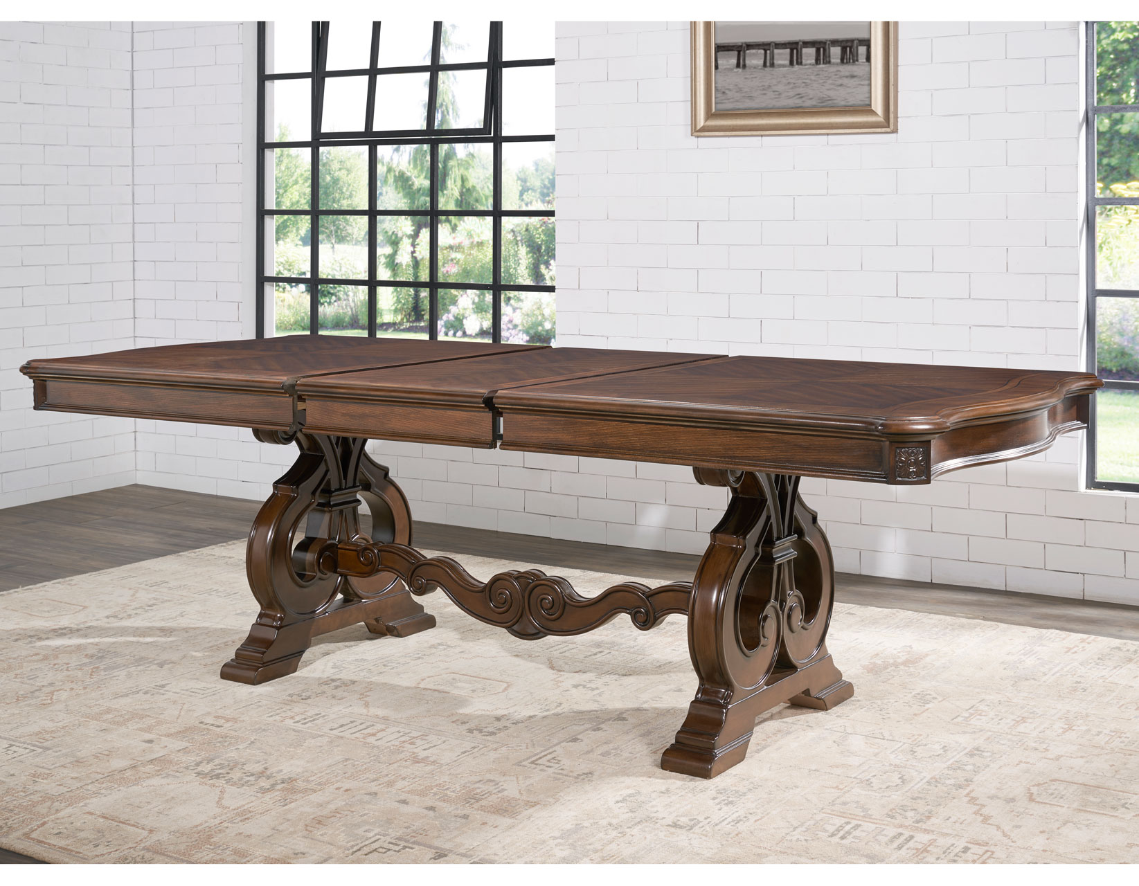ROYALE 76-96 INCH TABLE WITH 20 INCH LEAF - Image 3