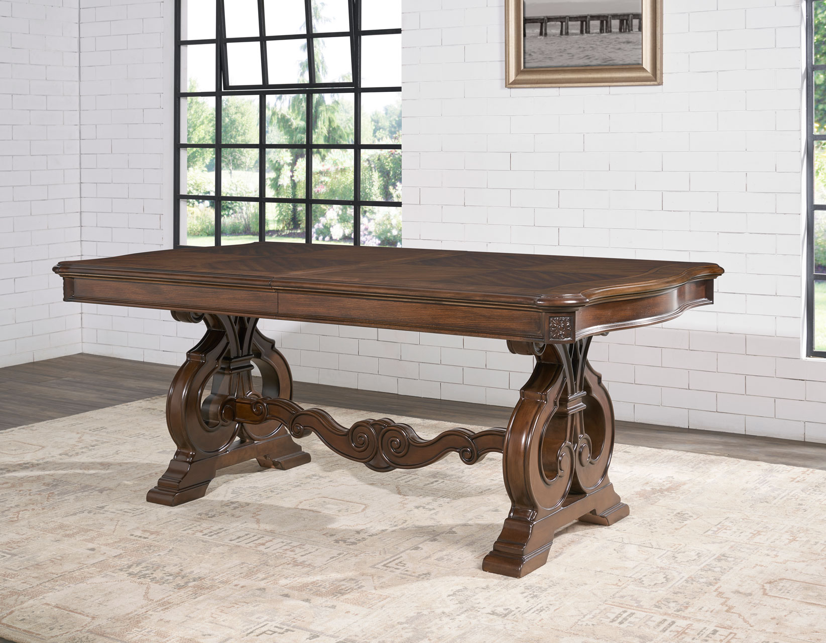 ROYALE 76-96 INCH TABLE WITH 20 INCH LEAF - Image 2