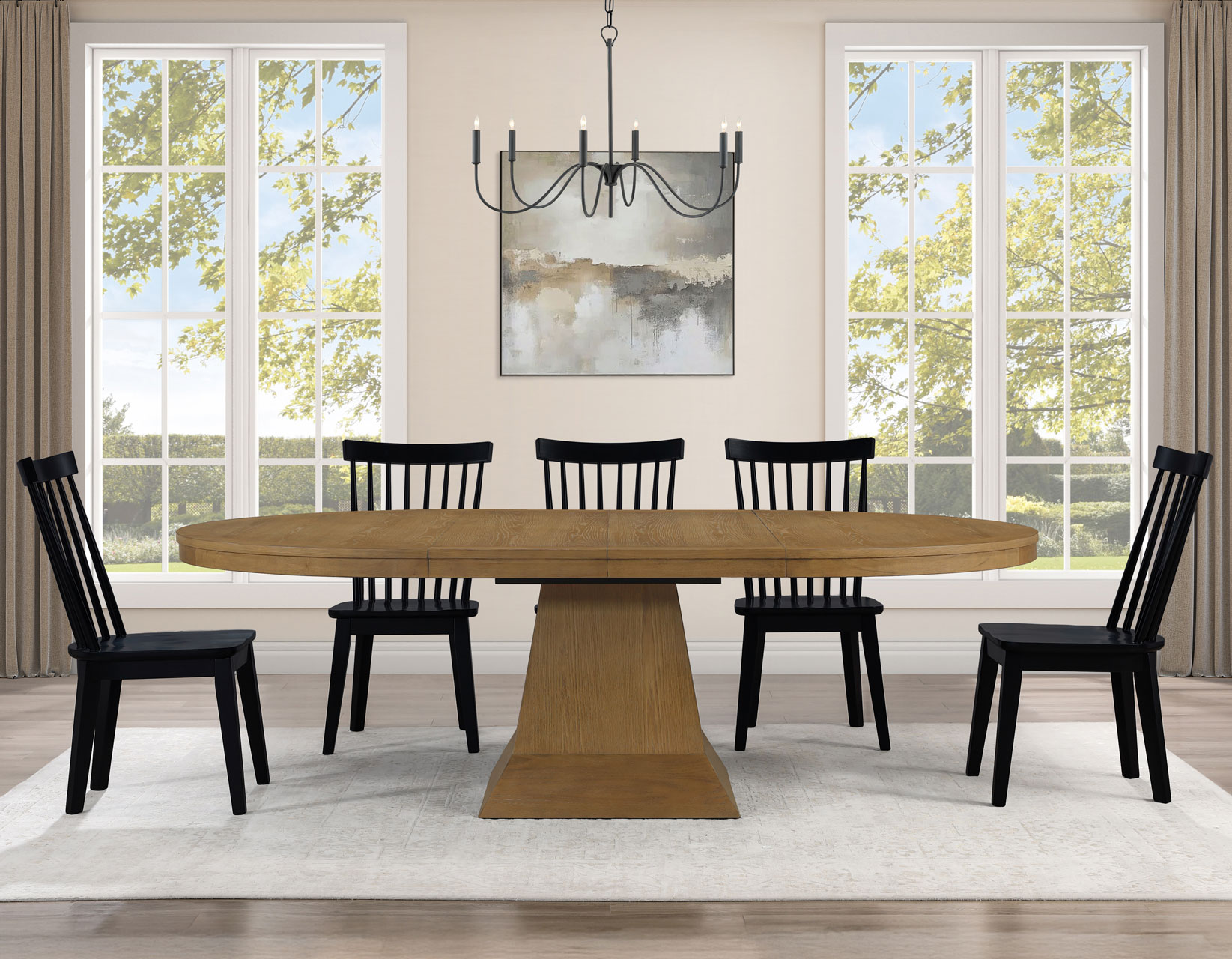 VAUGHN BLACK MODERN WINDSOR SIDE CHAIR - Image 10