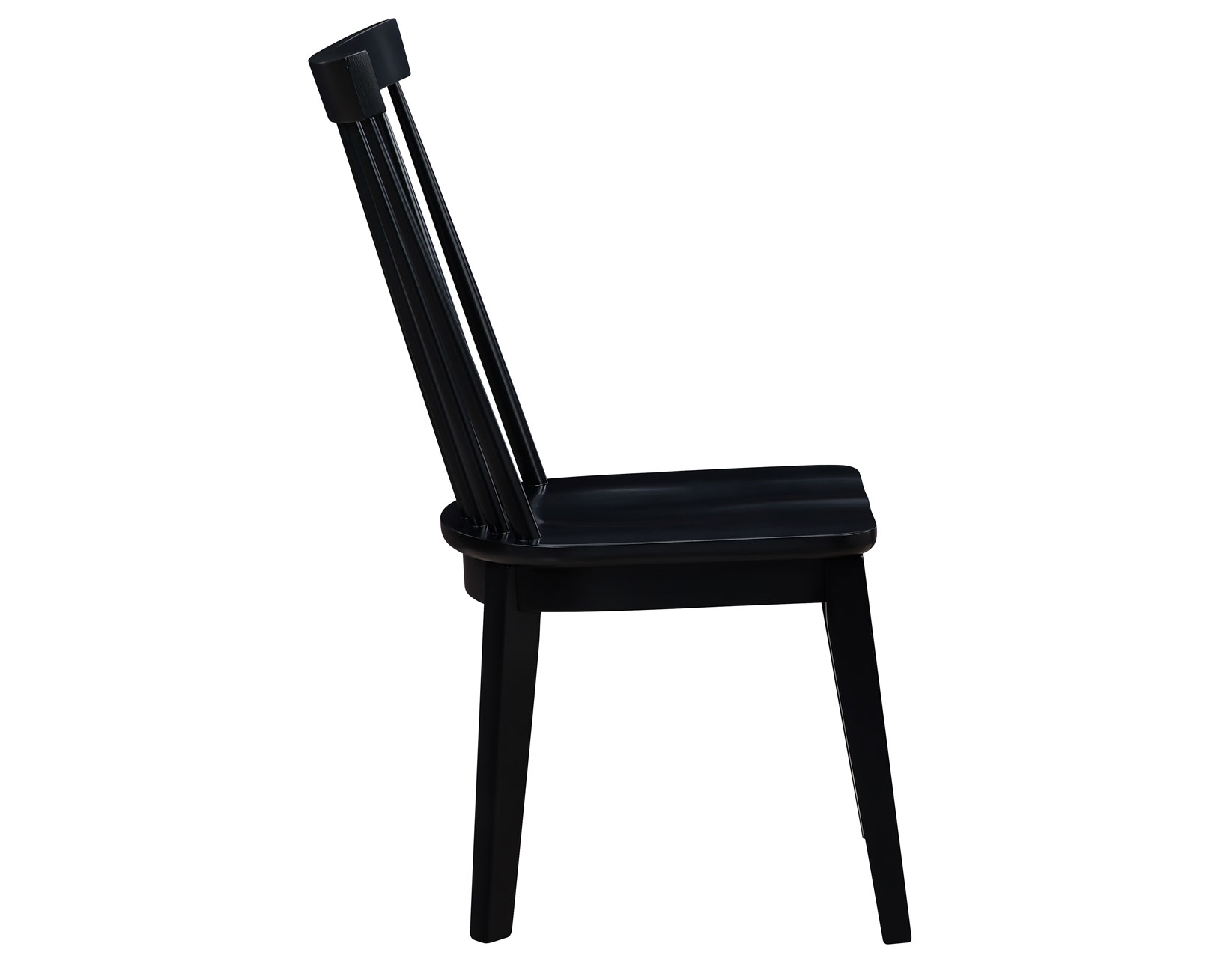 VAUGHN BLACK MODERN WINDSOR SIDE CHAIR - Image 5