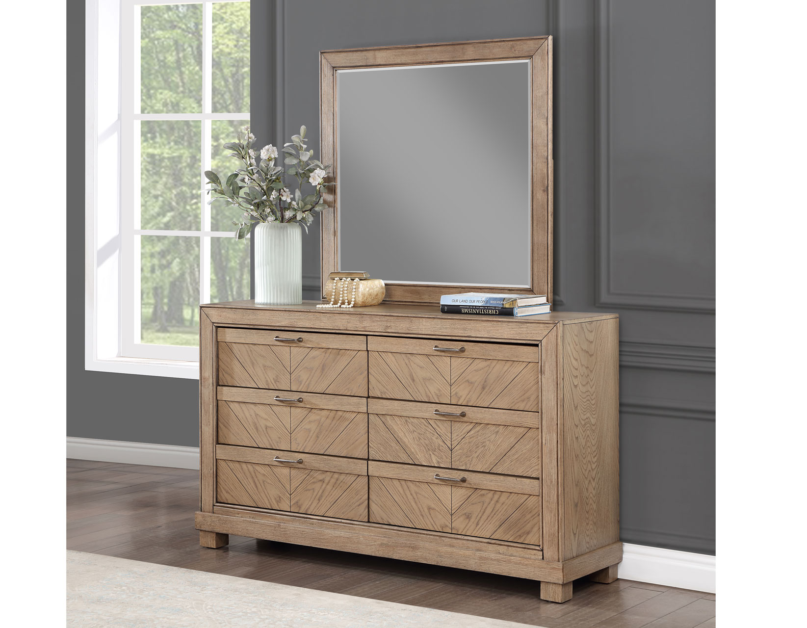MONTANA DRESSER AND MIRROR, SAND - Image 2