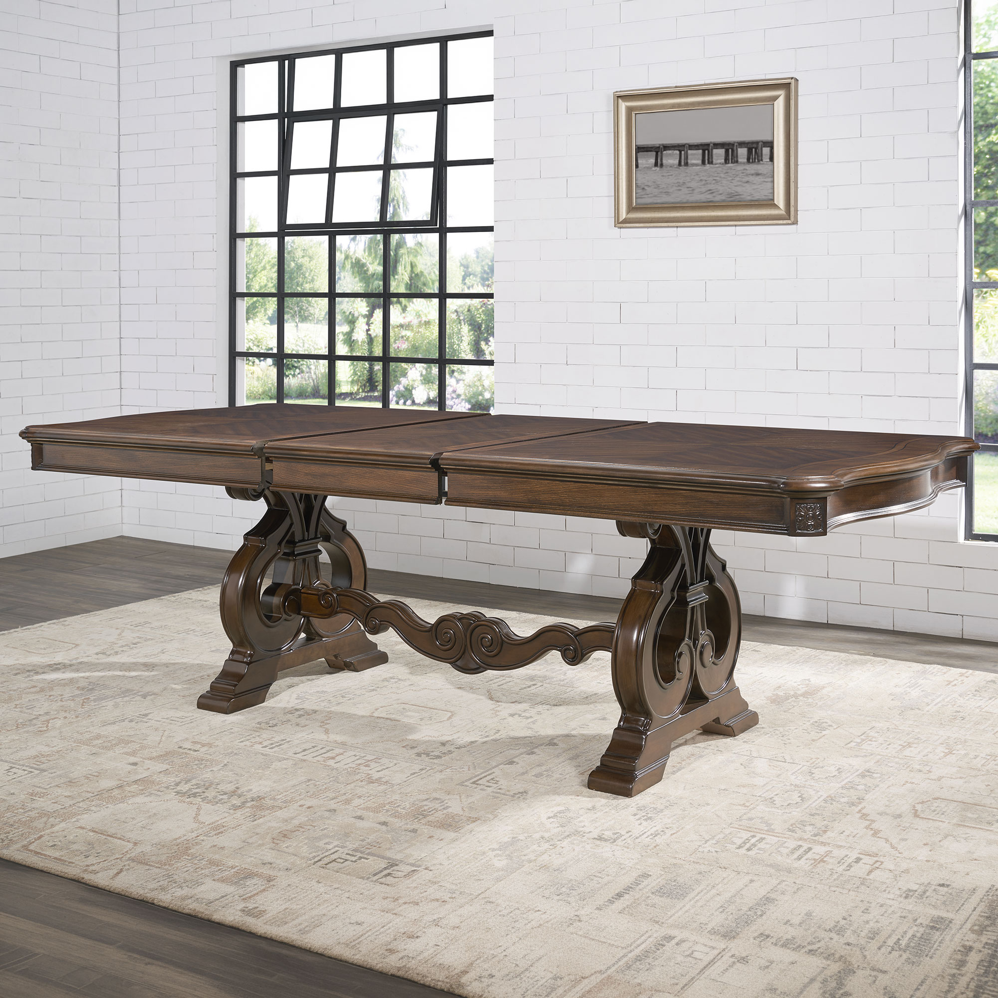 ROYALE 76-96 INCH TABLE WITH 20 INCH LEAF