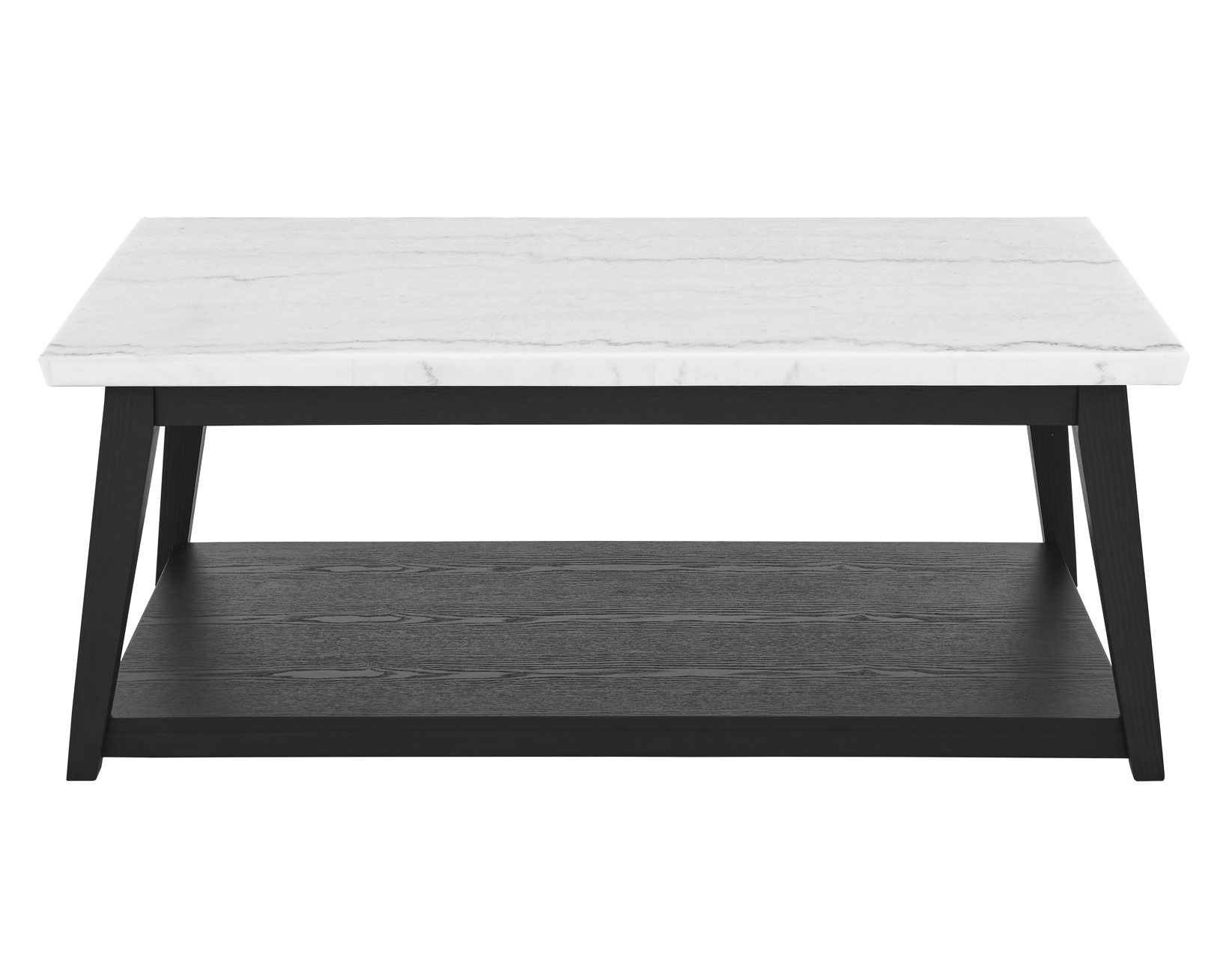 Vida, Cocktail Table, White Marble Top, Castered, Black - Image 4