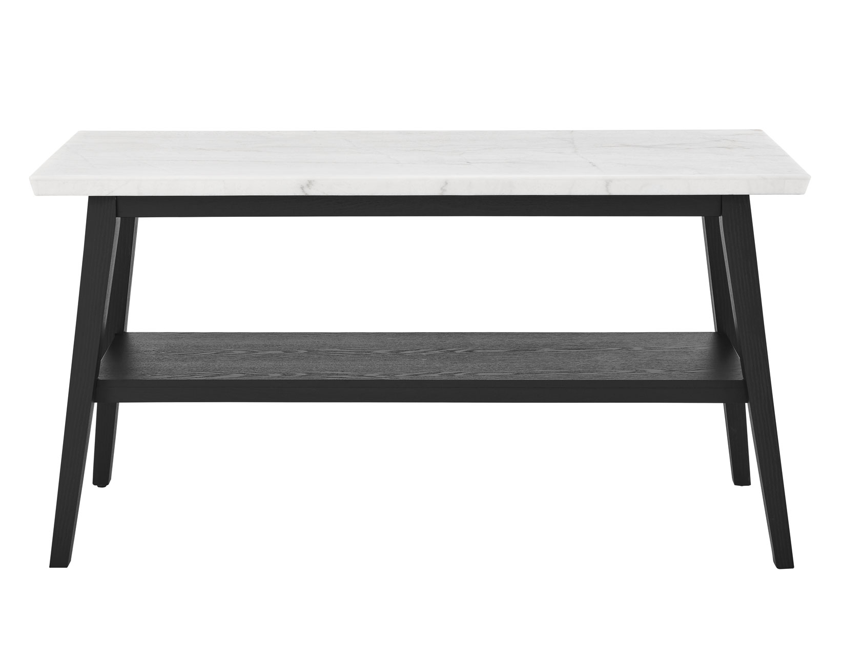 Vida, Sofa Table, White Marble Top, Black - Image 3