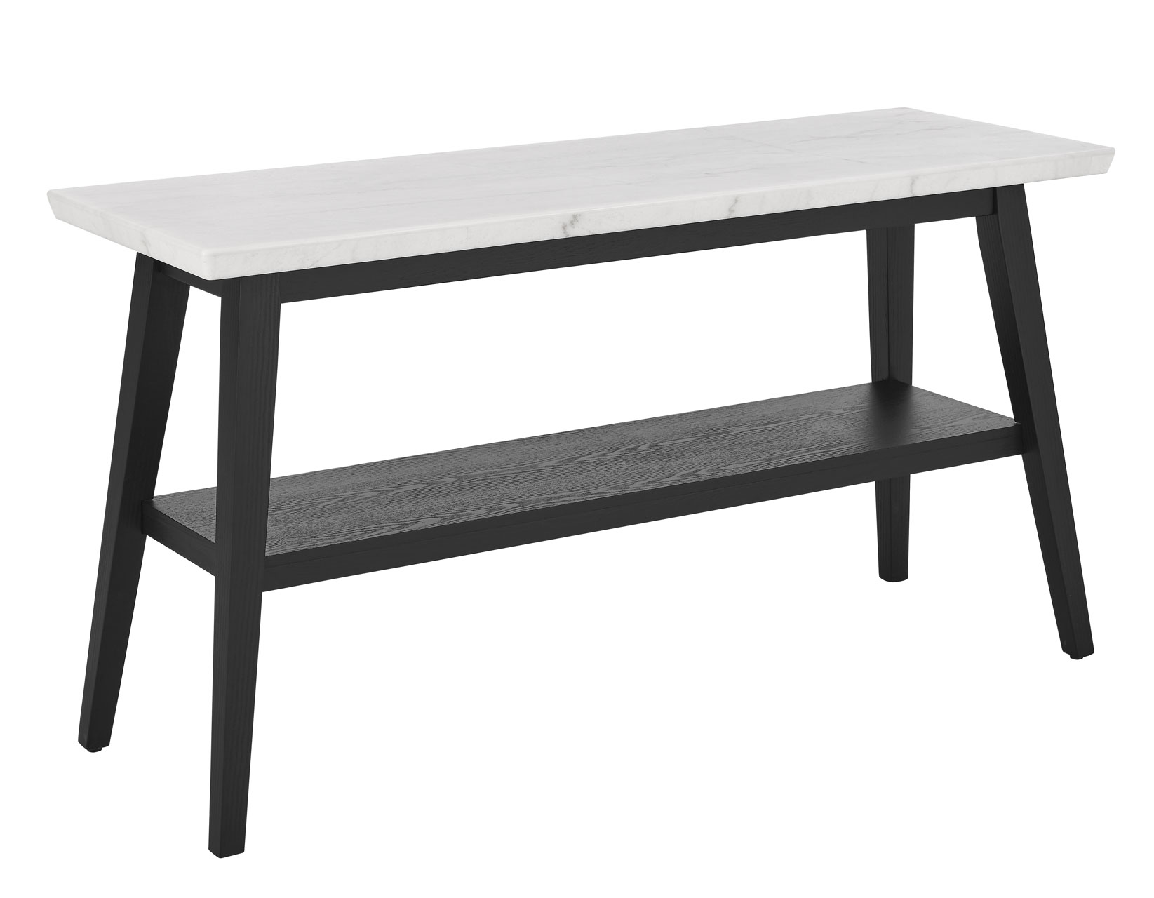 Vida, Sofa Table, White Marble Top, Black - Image 4