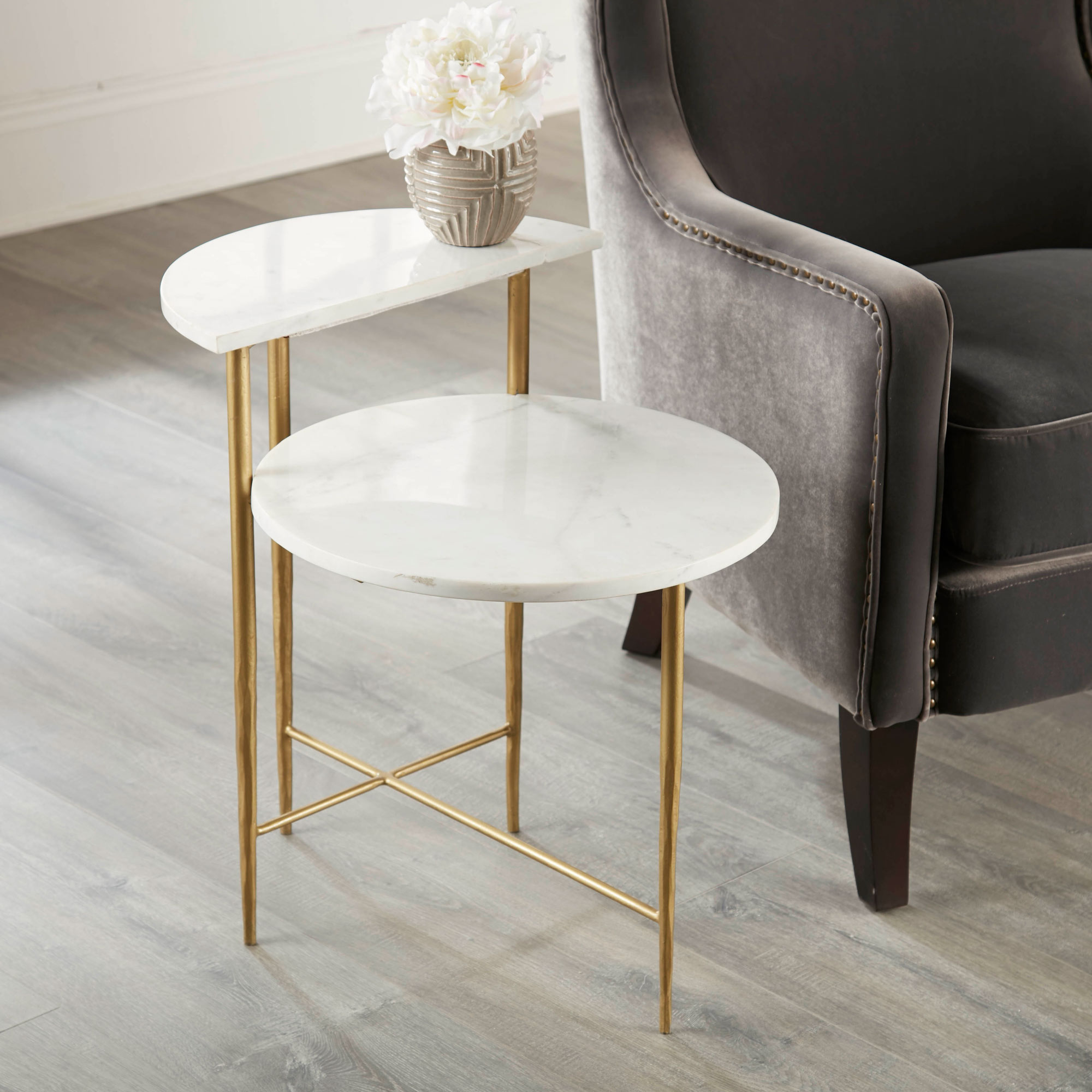 Patna White Marble Top Table