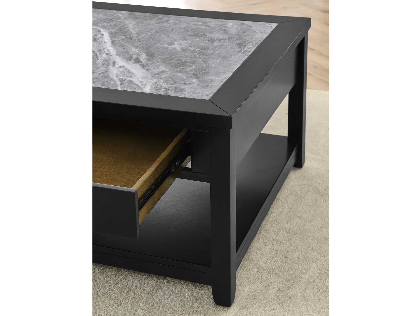 Garvine, Cocktail Table, Sintered Stone, Castered - Image 6