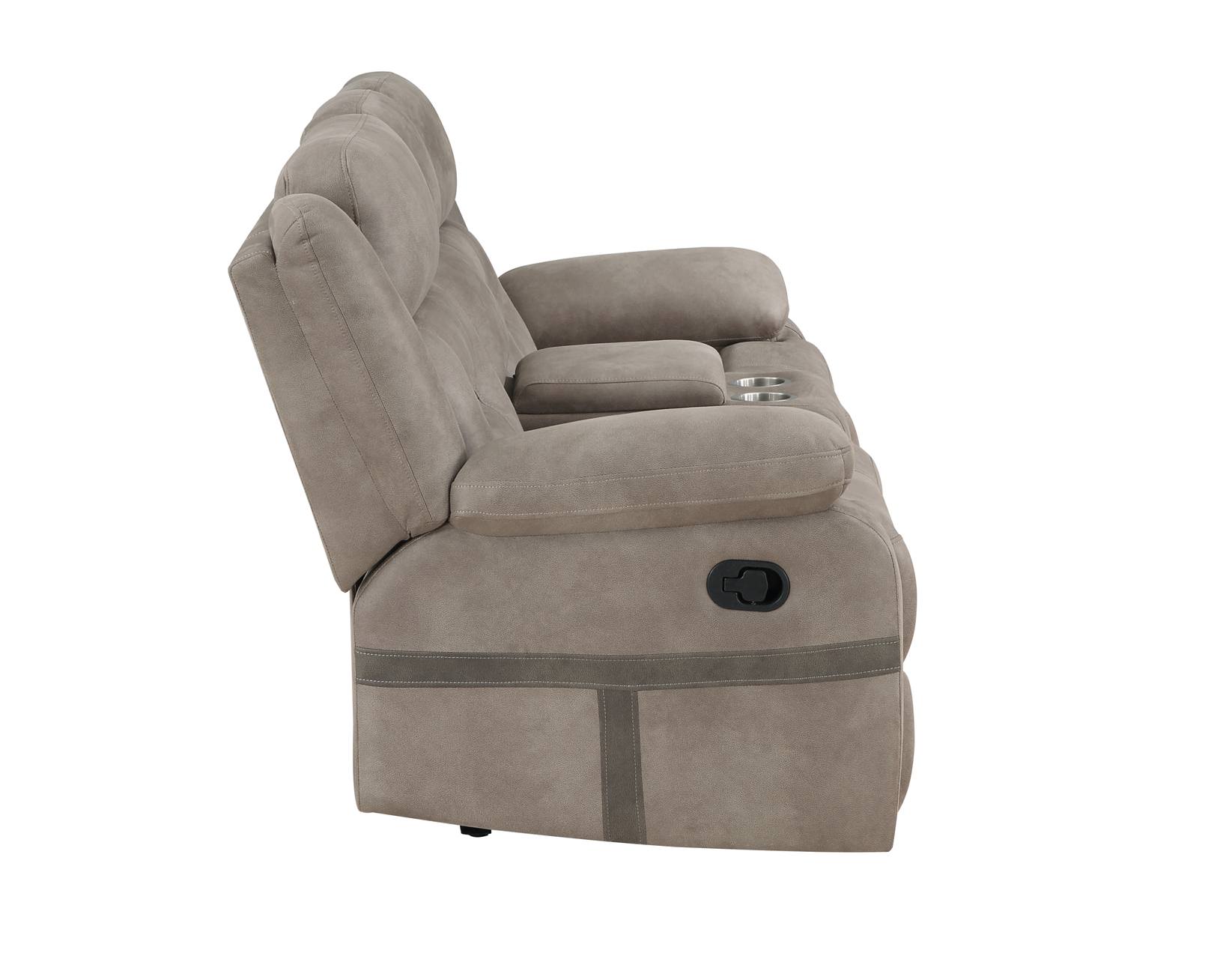 Abilene Manual Reclining Console Loveseat, Tan - Image 10