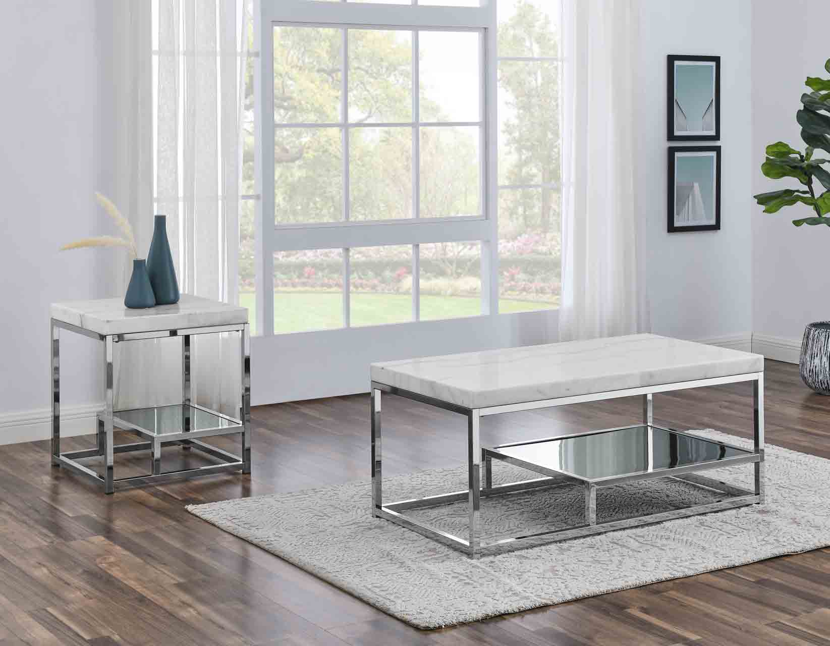 Aston, End Table, White Marble Top - Image 8