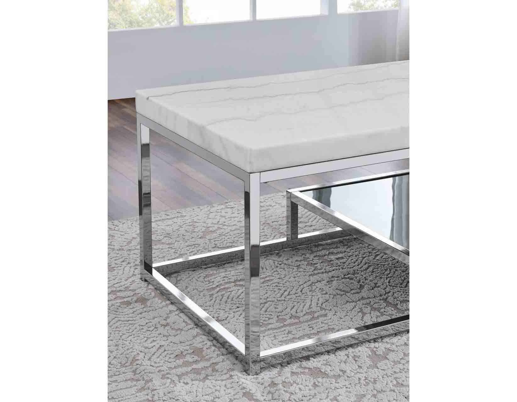 Aston, End Table, White Marble Top - Image 7