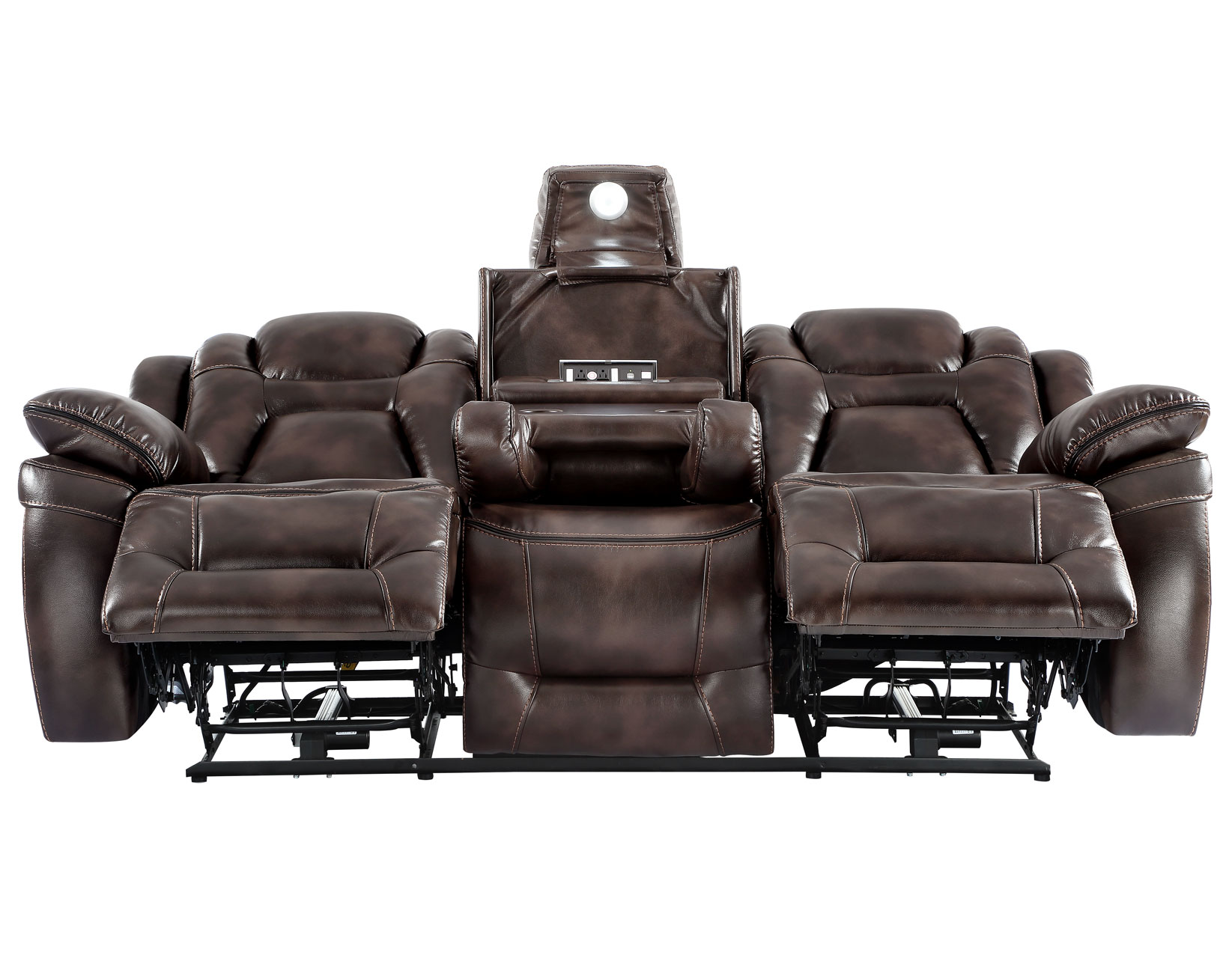 Oportuna Dual-Power Reclining Sofa w/Drop-Down Table - Image 5