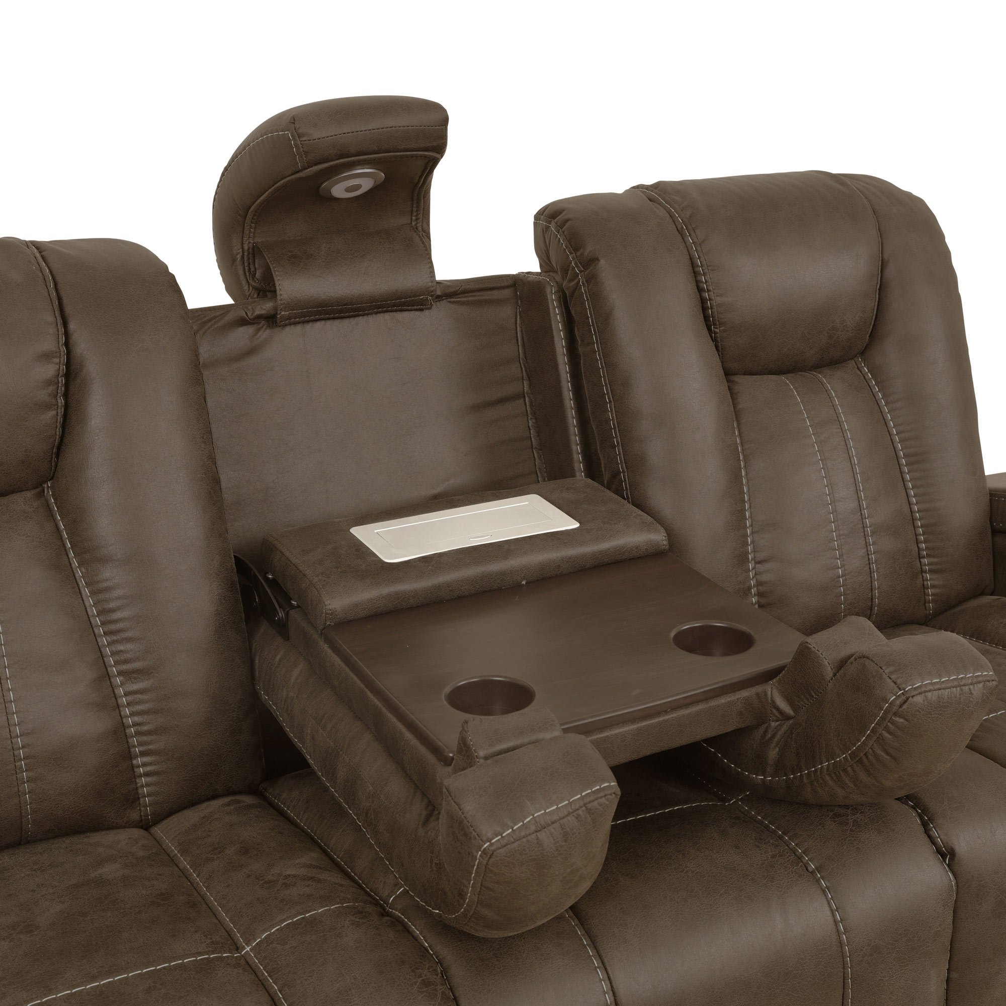 Marlow Sofa, Manual Reclining, Brown - Image 2