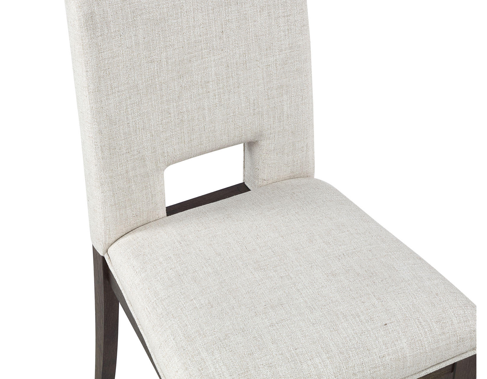Evan 52-inch Round 5-Piece Dining Set with Eggshell Linen-Look Chairs - Image 12