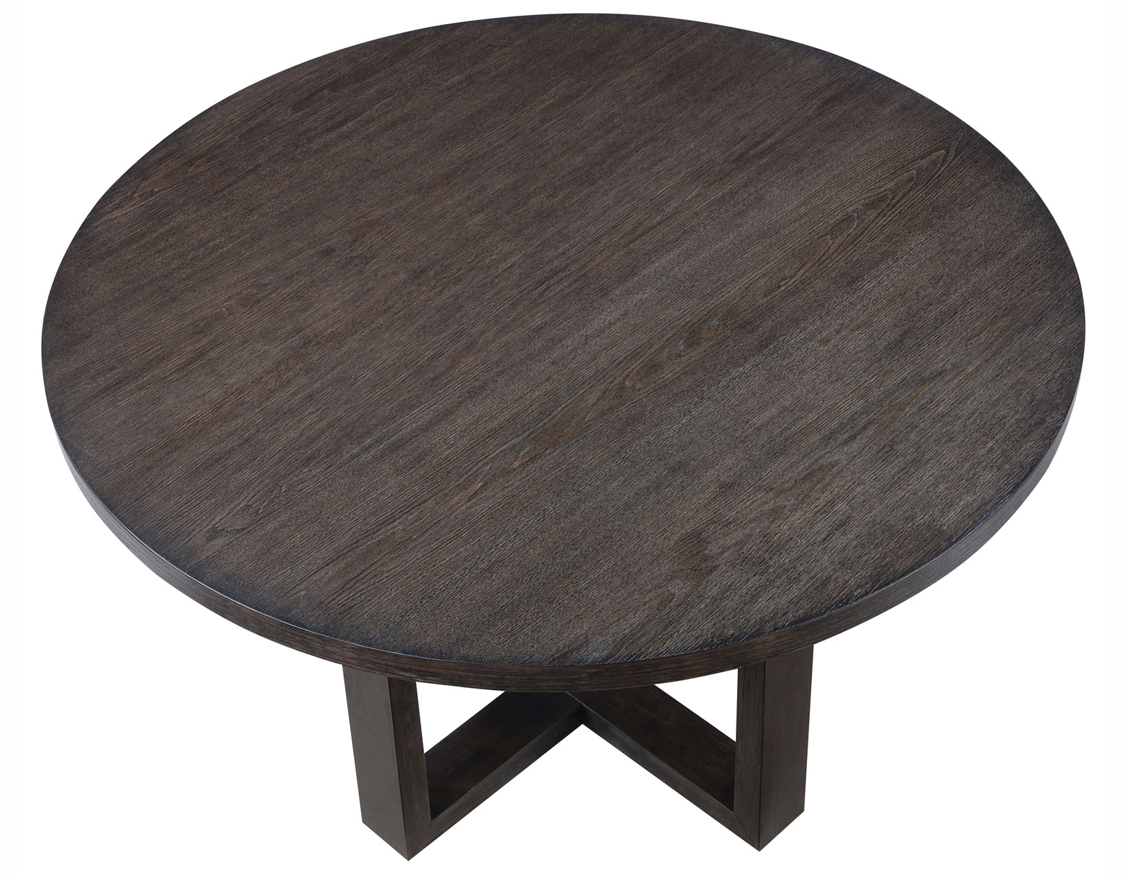 Evan 52-inch Round 5-Piece Dining Set with Eggshell Linen-Look Chairs - Image 10