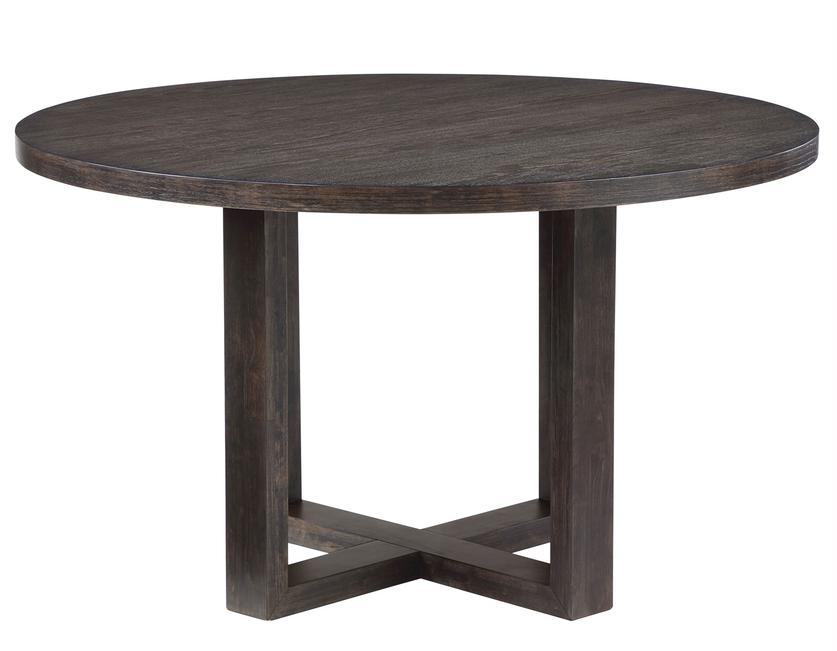 Evan 52-inch Round 5-Piece Dining Set with Eggshell Linen-Look Chairs - Image 7