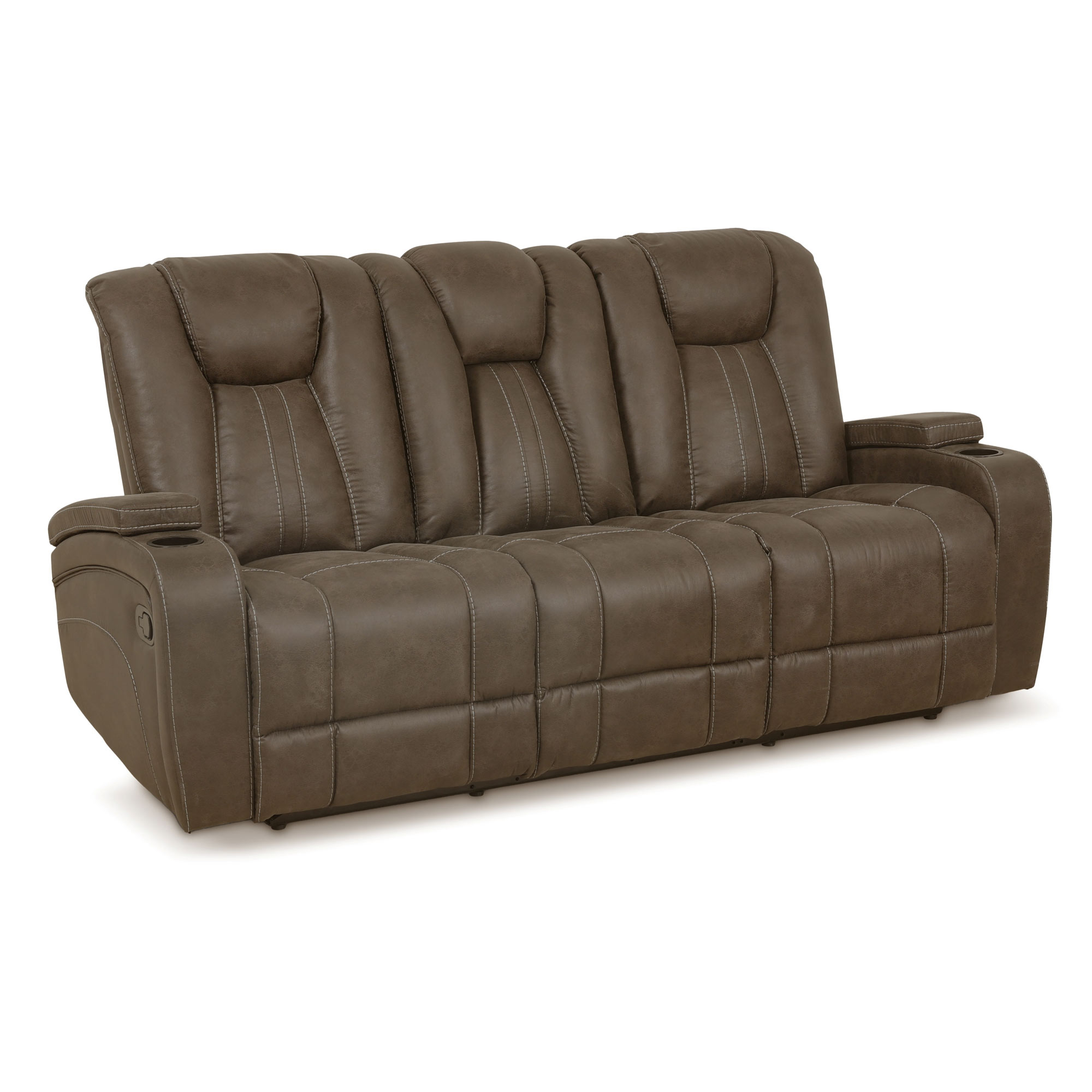 Marlow Sofa, Manual Reclining, Brown