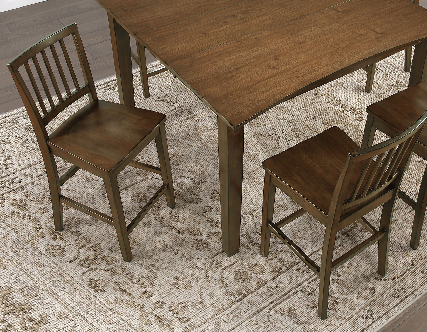 Joplin 5-Piece Counter Dining Set, Walnut Finish - Image 22